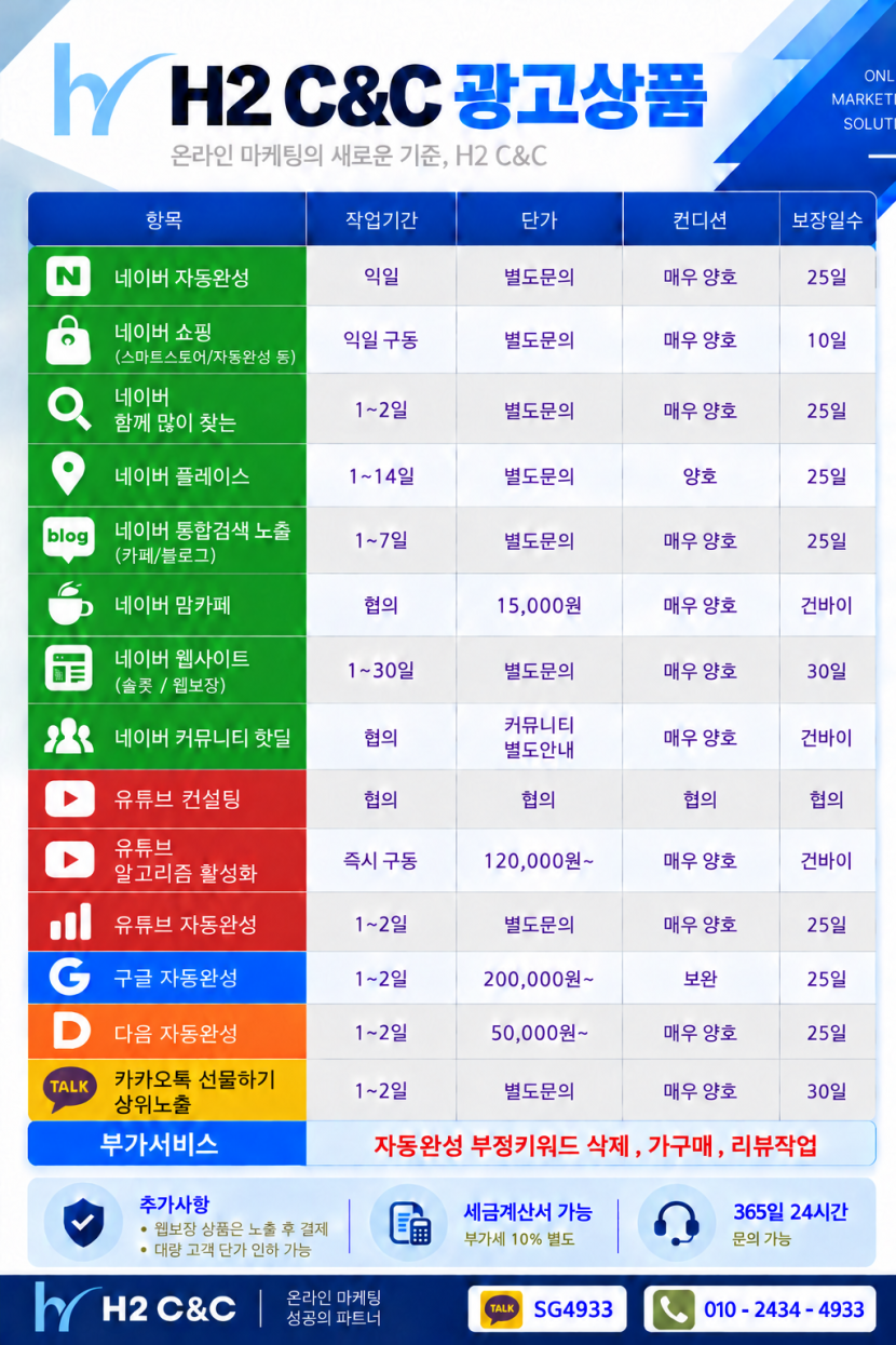 네이버,유튜브 모든 마케팅 찐 최저가 자동완성,쇼핑,함찾,통검노출,맘카페